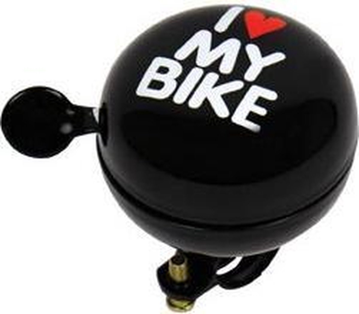 DRESCO Fietsbel Dingdong I Love My Bike 80 Mm Staal Zwart