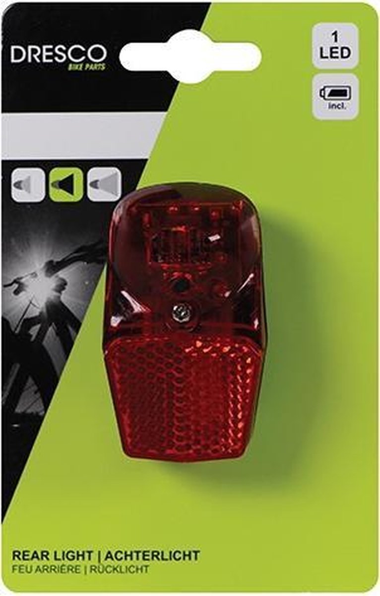 DRESCO Achterlicht Led 6,5 X 4,5 X 3,5 Cm - Zwart