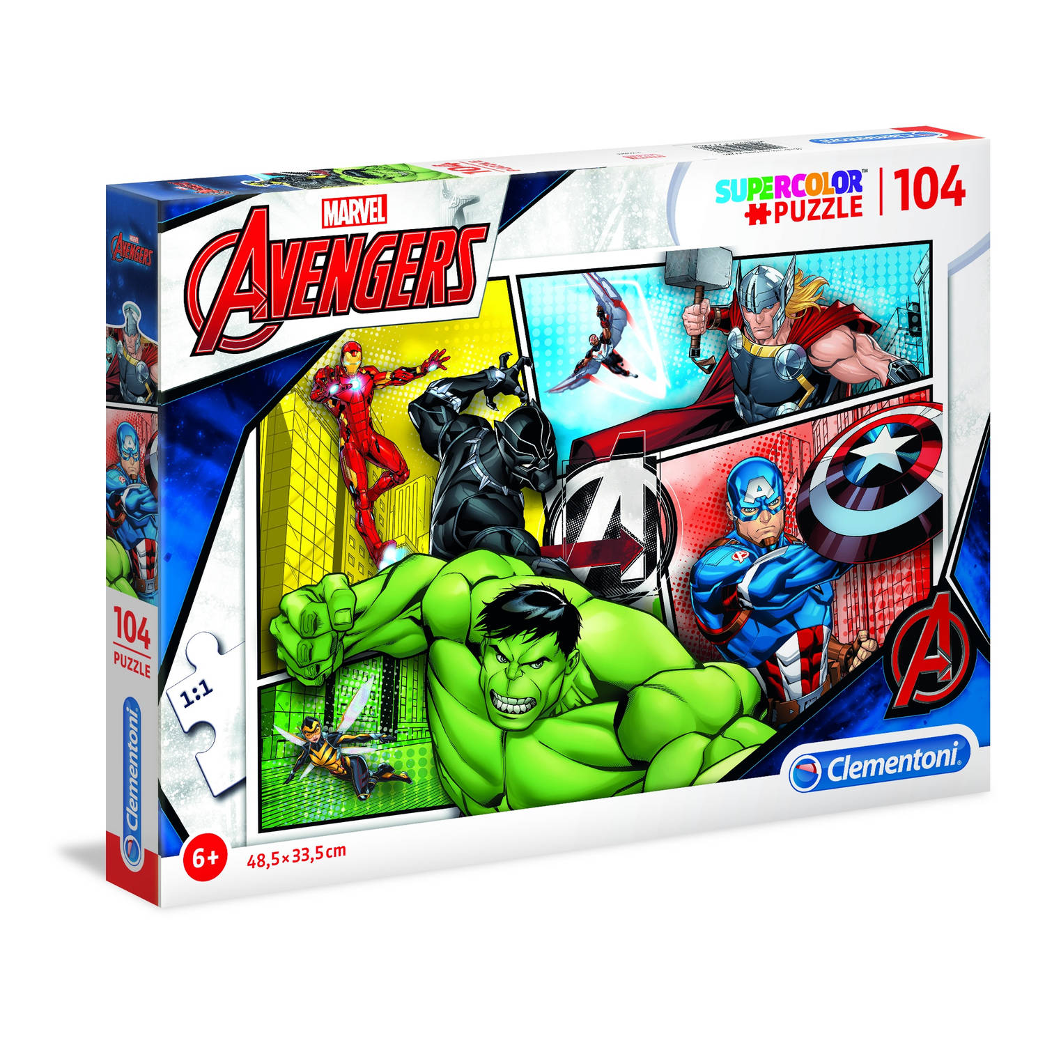 Clementoni Supercolor Avengers Legpuzzel 104 Stukjes