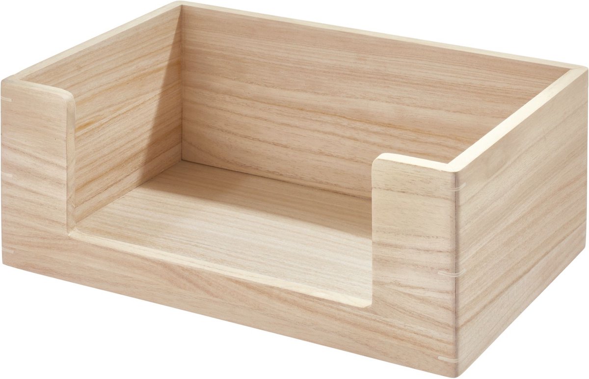 Idesign - Opbergbox, Open, 25.5 X 38 X 15 Cm, Paulownia Hout, - Idesign The Home Edit - Beige