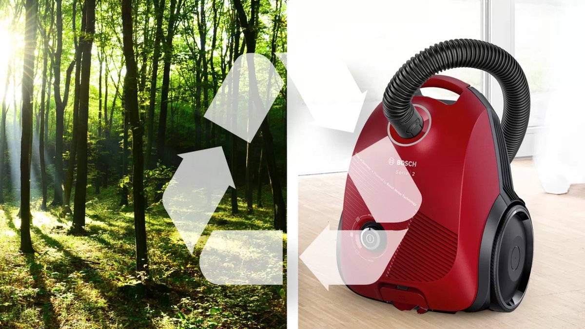 Bosch BGBS2RD1H Serie 2 stofzuiger met zak - Rood