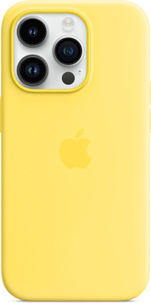 Apple - Funda De Silicona Amarillo Canario Con MagSafe Para El IPhone 14 Pro