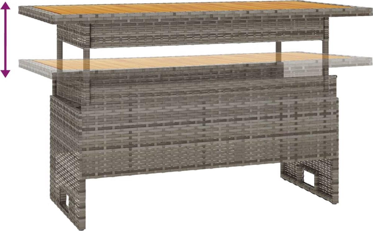vidaXL 2-delige Loungeset met kussens poly rattan - Grijs
