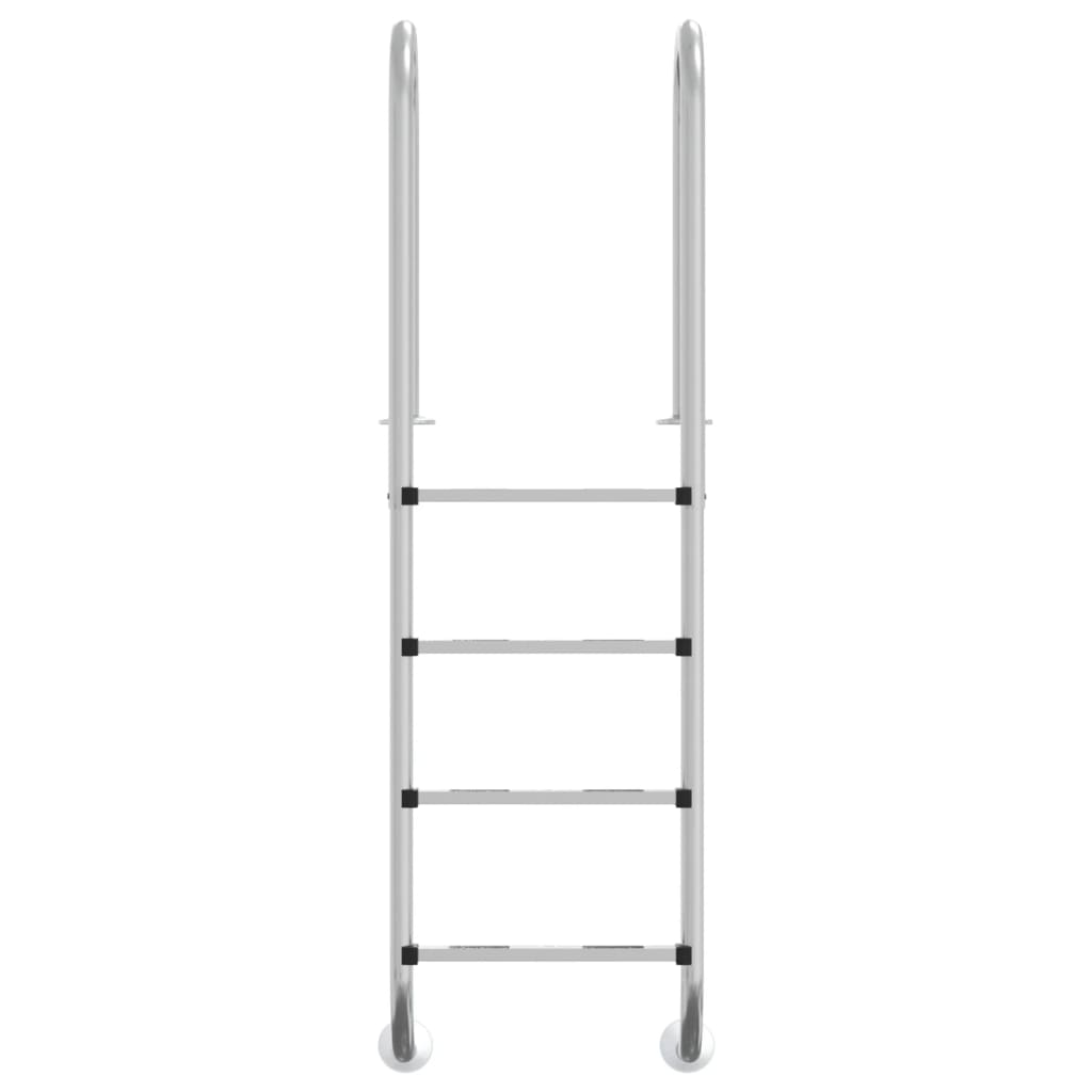 vidaXL Zwembadladder 54x38x184,5 cm 304 roestvrij staal - Silver