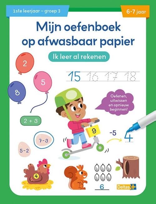 Mijn oefenboek op afwasbaar papier Ik leer al rekenen (6-7 j.)