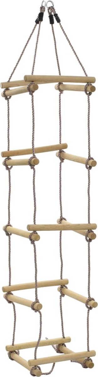 Vidaxl Touwladder 200 Cm Hout - Bruin