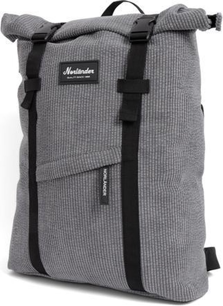 Norländer Rugzak Vintage Ribbel Backpack 28l Corduroy - Grijs