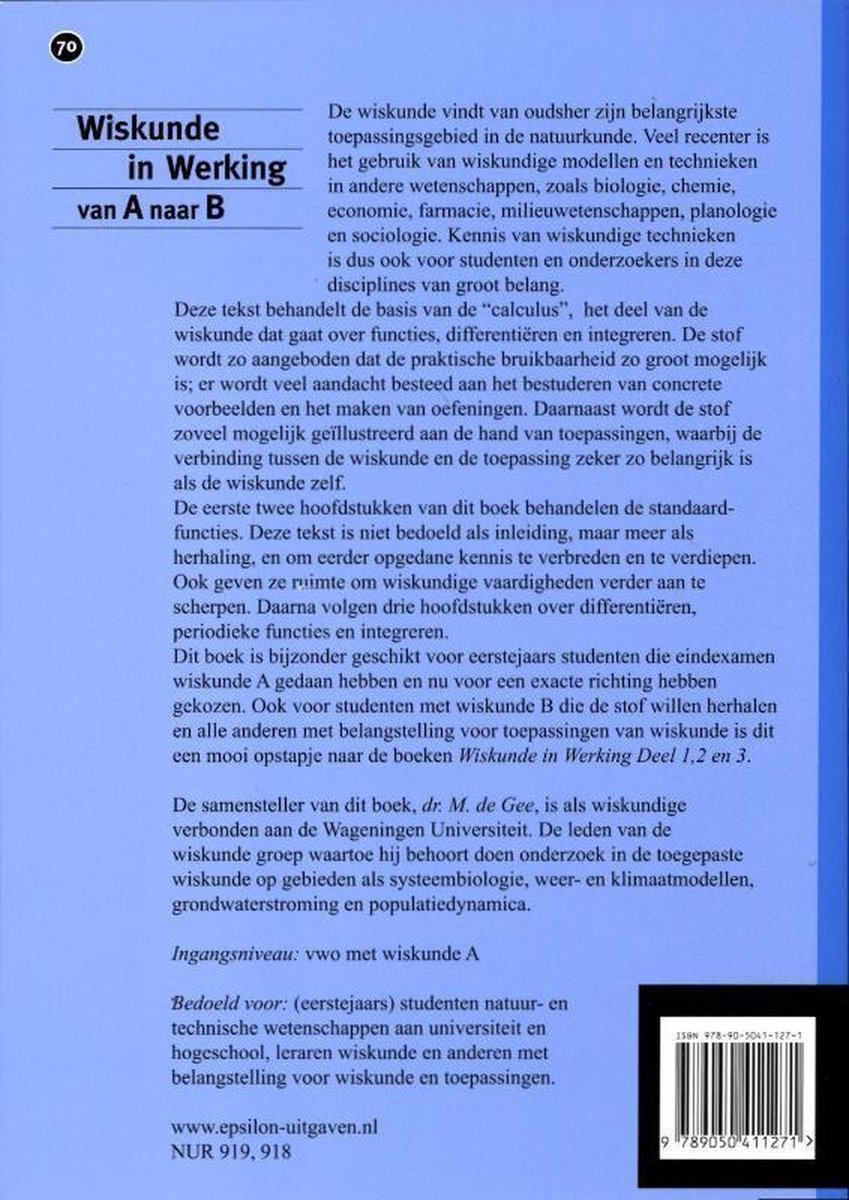 Epsilon Uitgaven Wiskunde in werking