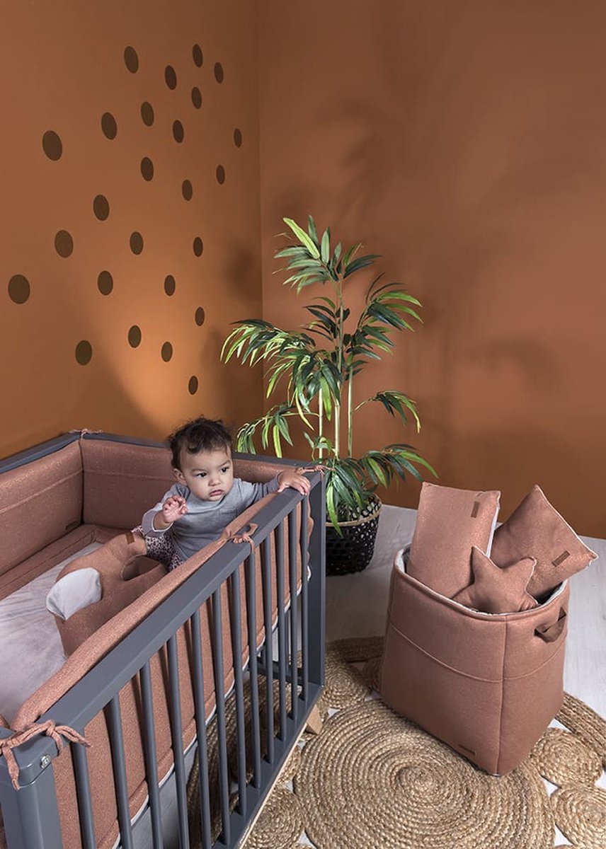 Baby's Only Sparkle Boxkleed Zilver / Mêlee 75 x 95 cm - Roze