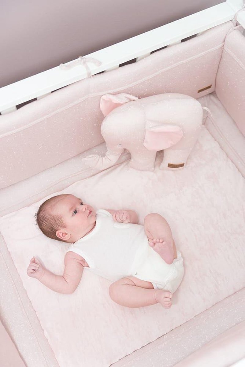 Baby's Only Sparkle Boxkleed Zilver / Mêlee 75 x 95 cm - Roze