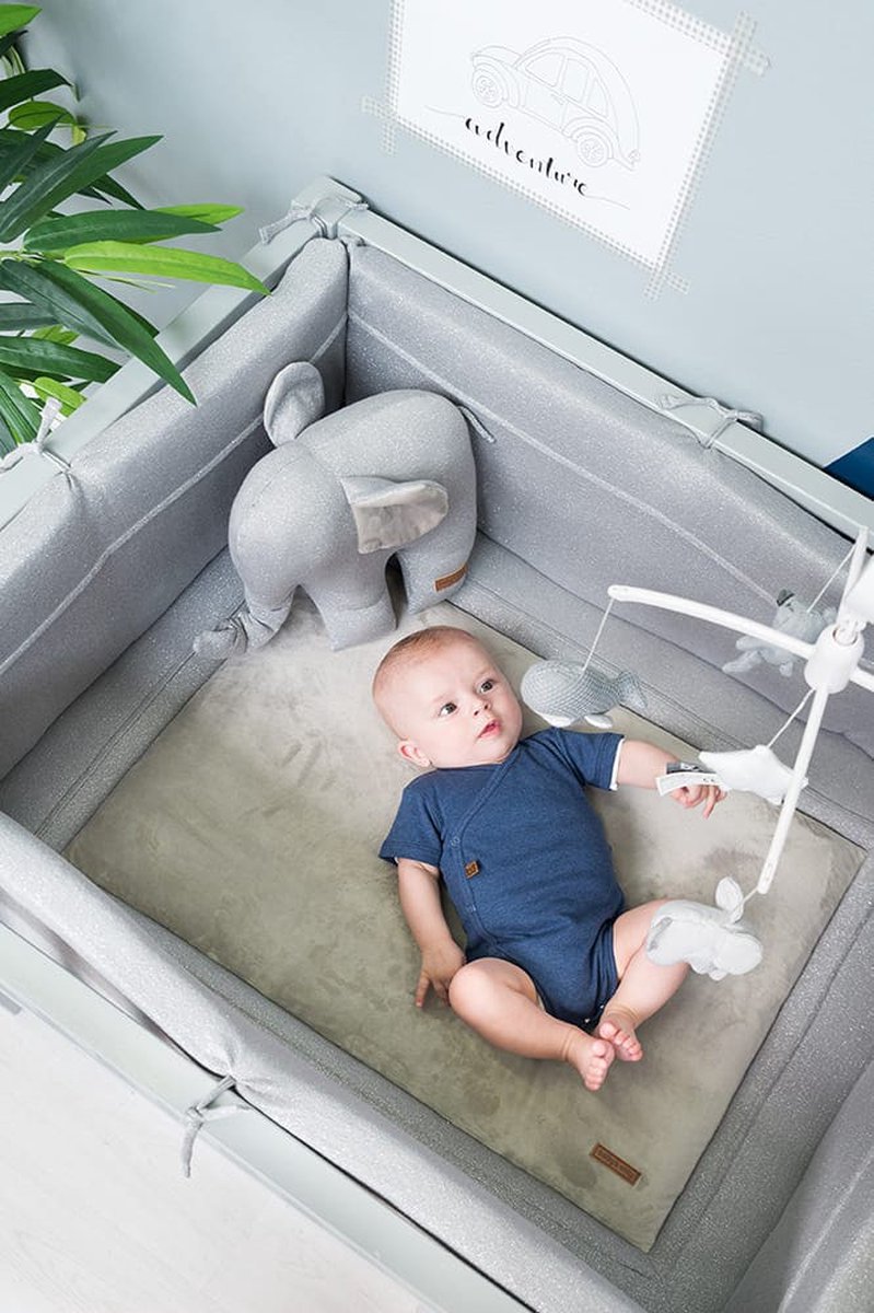 Baby's Only Sparkle Boxkleed Zilver / Roze Mêlee 80 x 100 cm