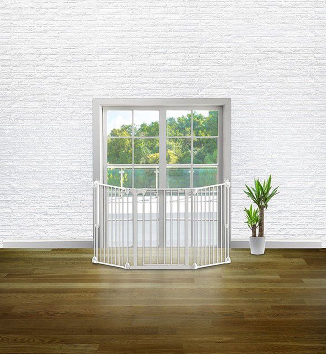 Noma Modular 3-Panelen Hek - Zwart