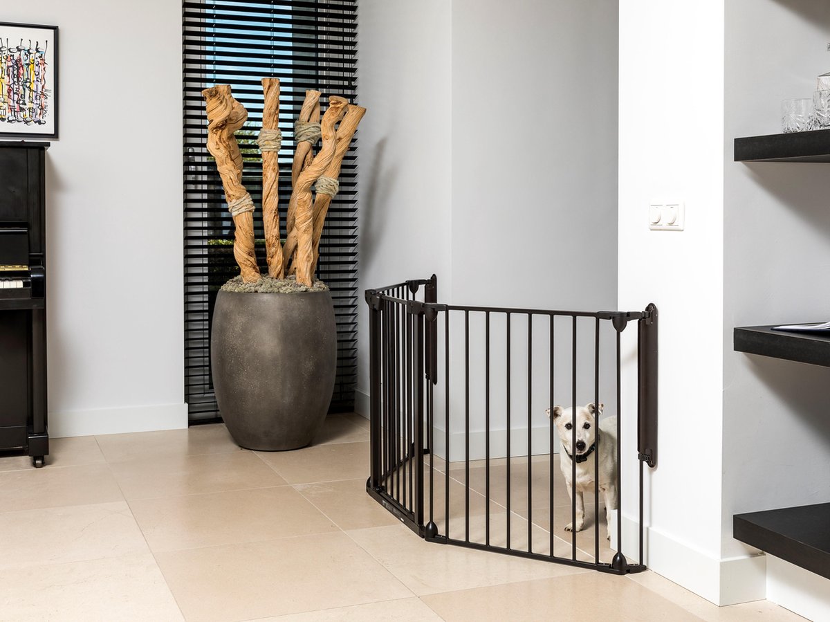 Noma Modular 3-Panelen Hek - Zwart