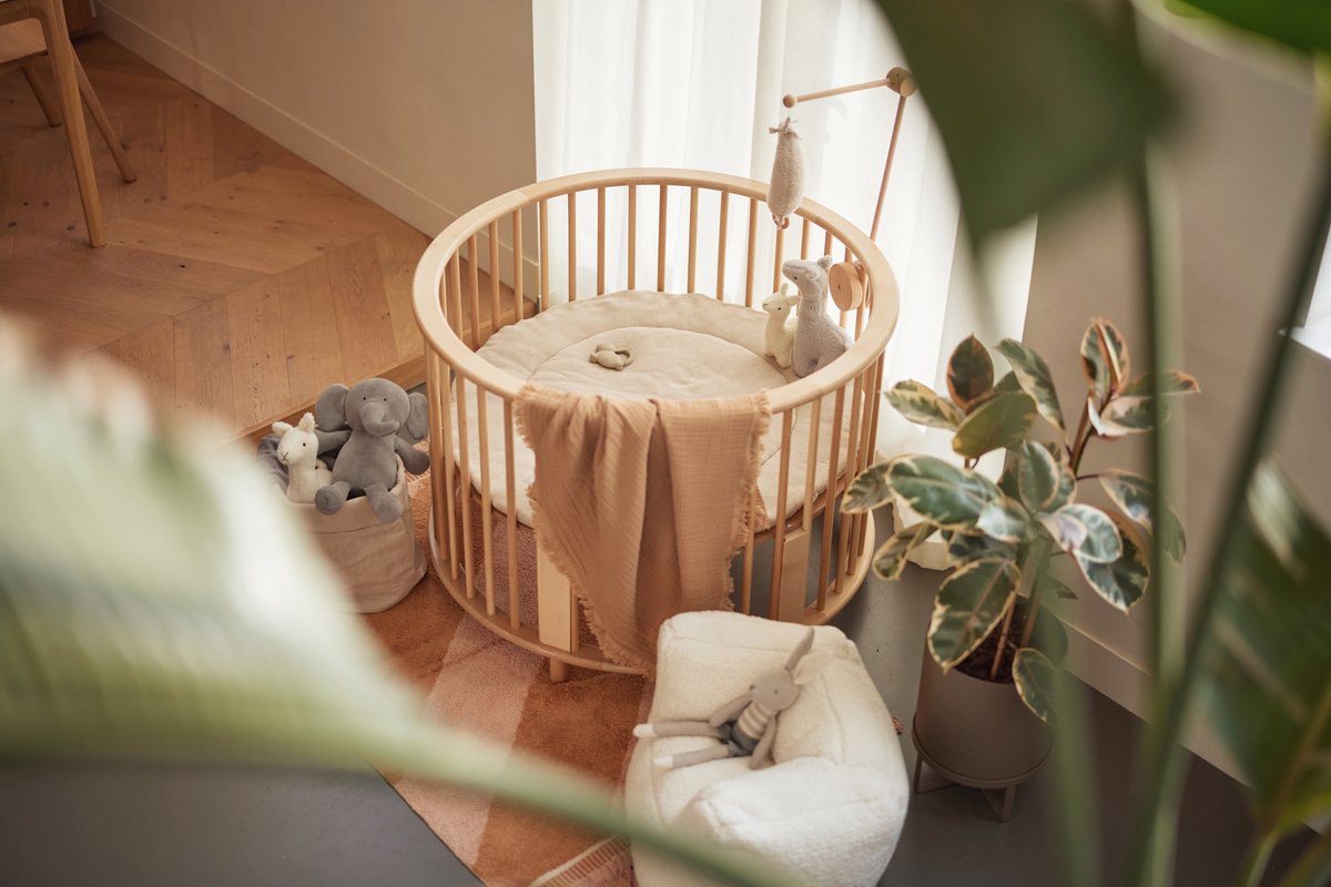 Jollein Basic Knit Boxkleed Rond Ø 95cm Nougat