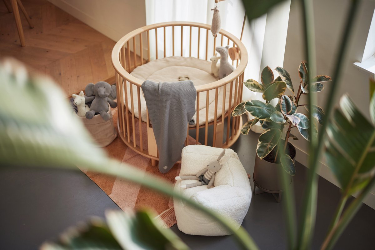 Jollein Basic Knit Boxkleed Rond Ø 95cm Nougat