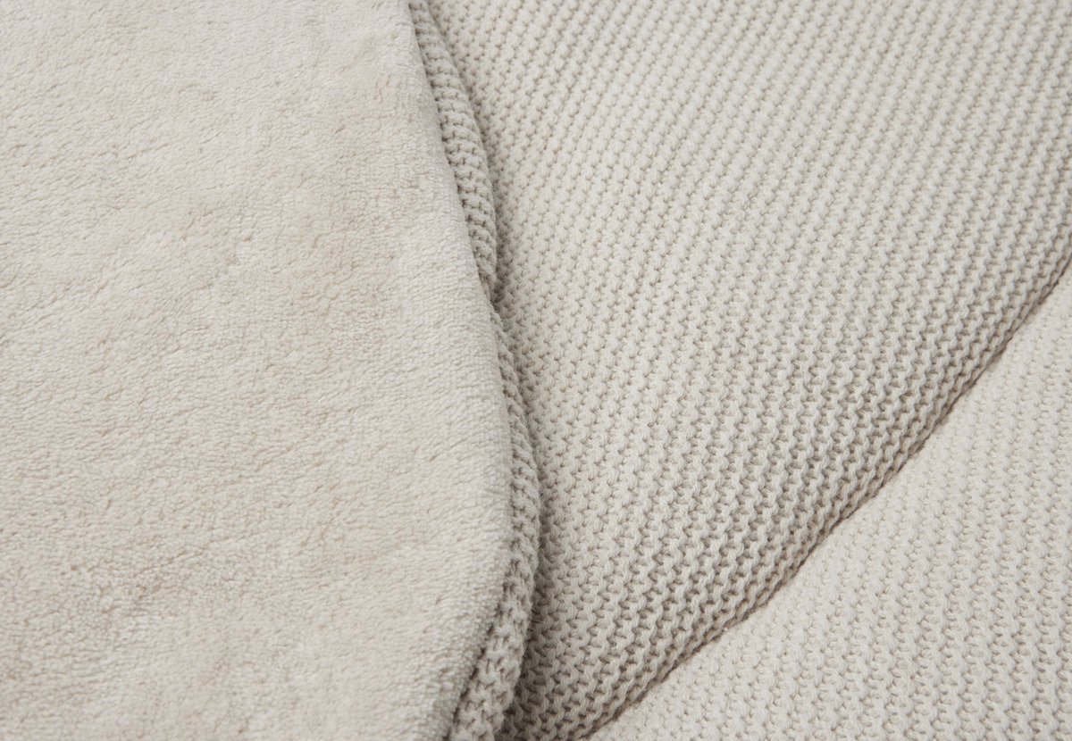 Jollein Basic Knit Boxkleed Rond Ø 95cm Nougat