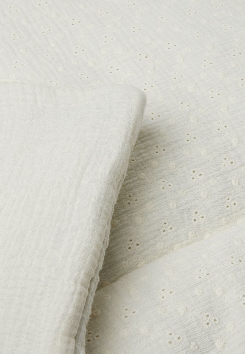 Jollein Embroidery Boxkleed 75 x 95 cm Ivory