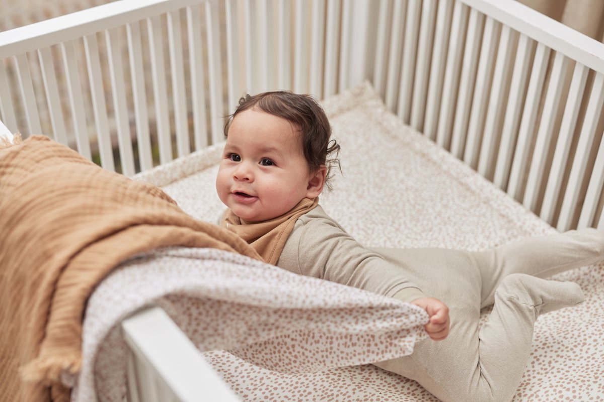 Jollein Dotted Boxkleed 75 x 95 cm Biscuit