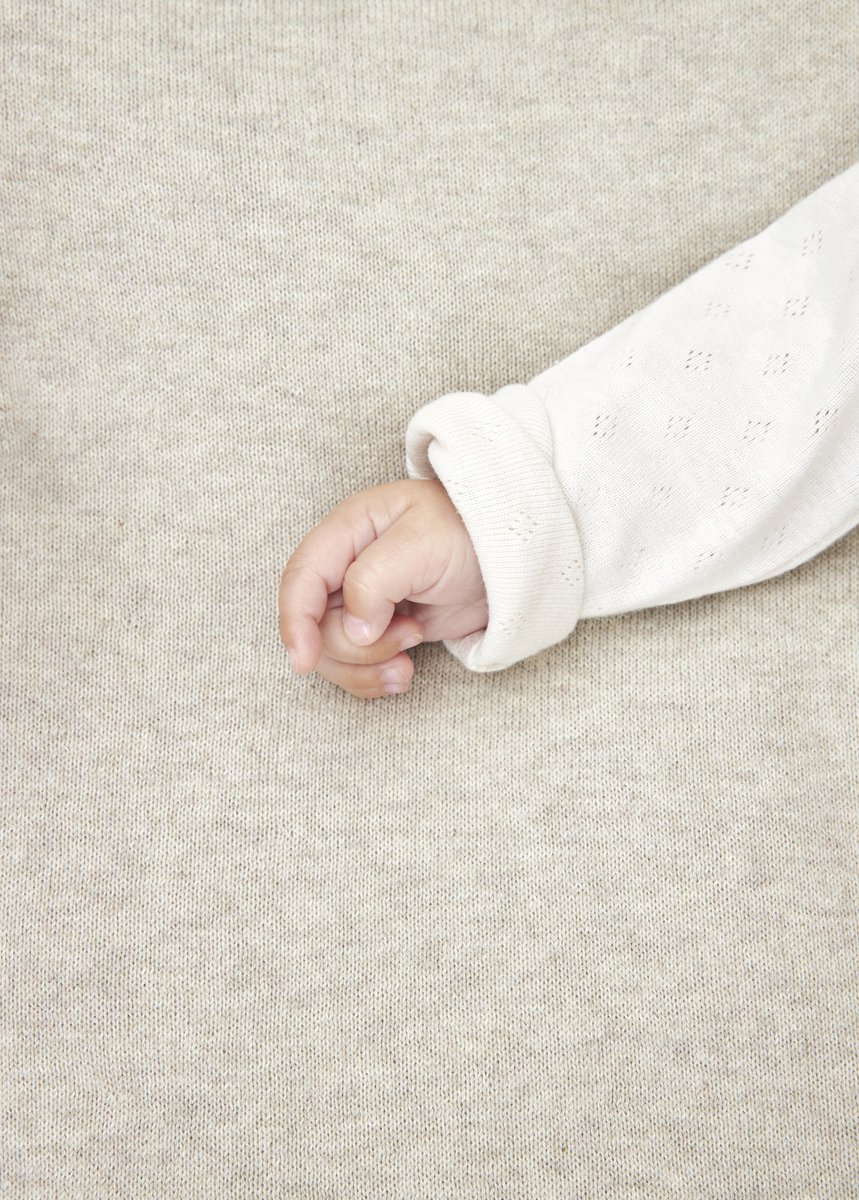 Meyco Knit Basic Boxkleed 77 x 97 cm Sand Melange