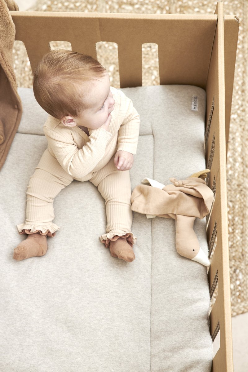 Meyco Knit Basic Boxkleed 77 x 97 cm Sand Melange