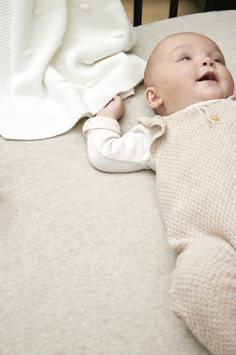 Meyco Knit Basic Boxkleed 77 x 97 cm Sand Melange