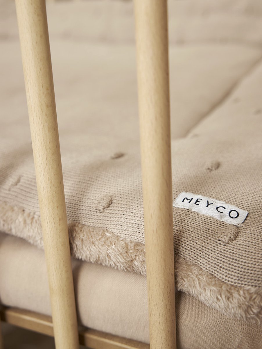 Meyco Mini Knots Boxkleed 77 x 97 cm Sand