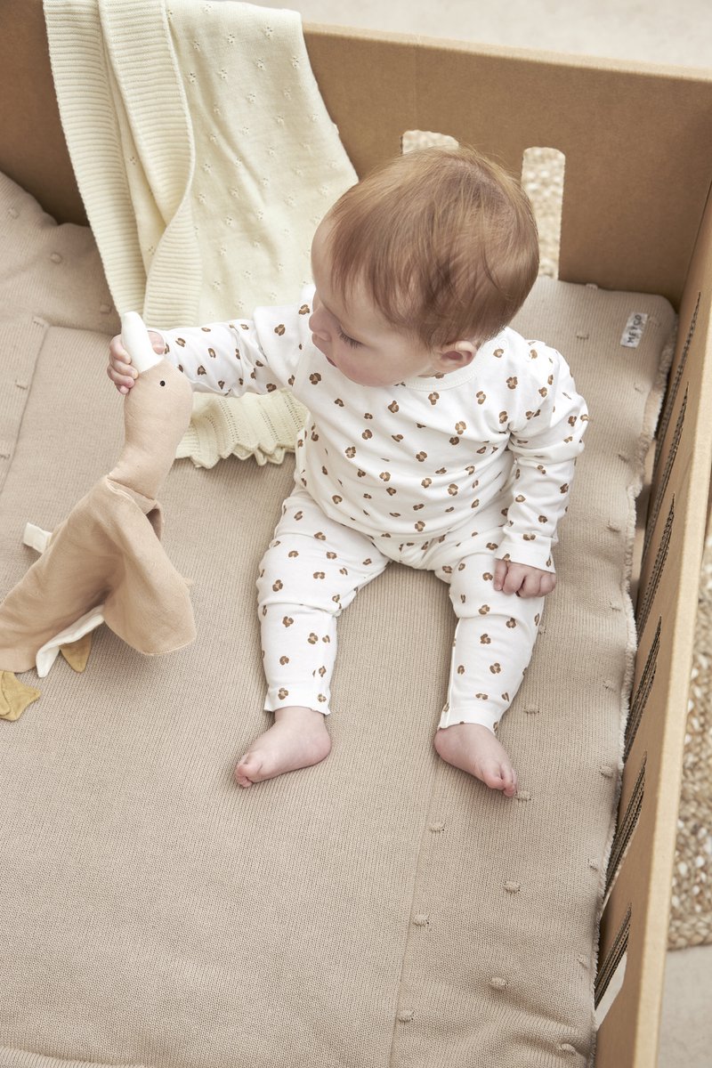 Meyco Mini Knots Boxkleed 77 x 97 cm Sand