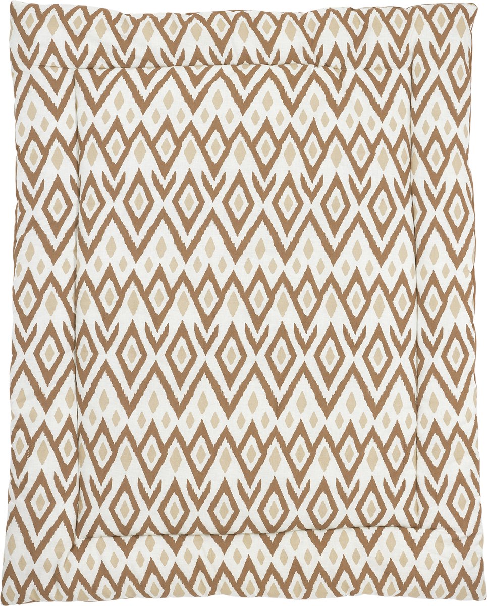 Meyco Ikat Boxkleed Sand / Toffee 77 x 97 cm