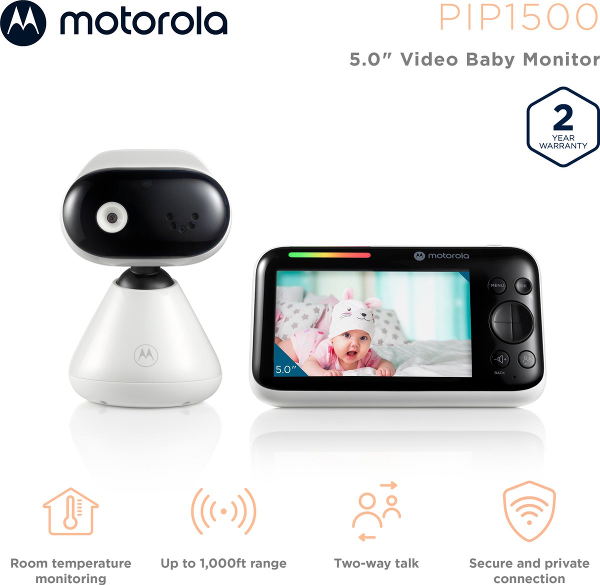 Motorola PIP 1500 Babyfoon - Zwart