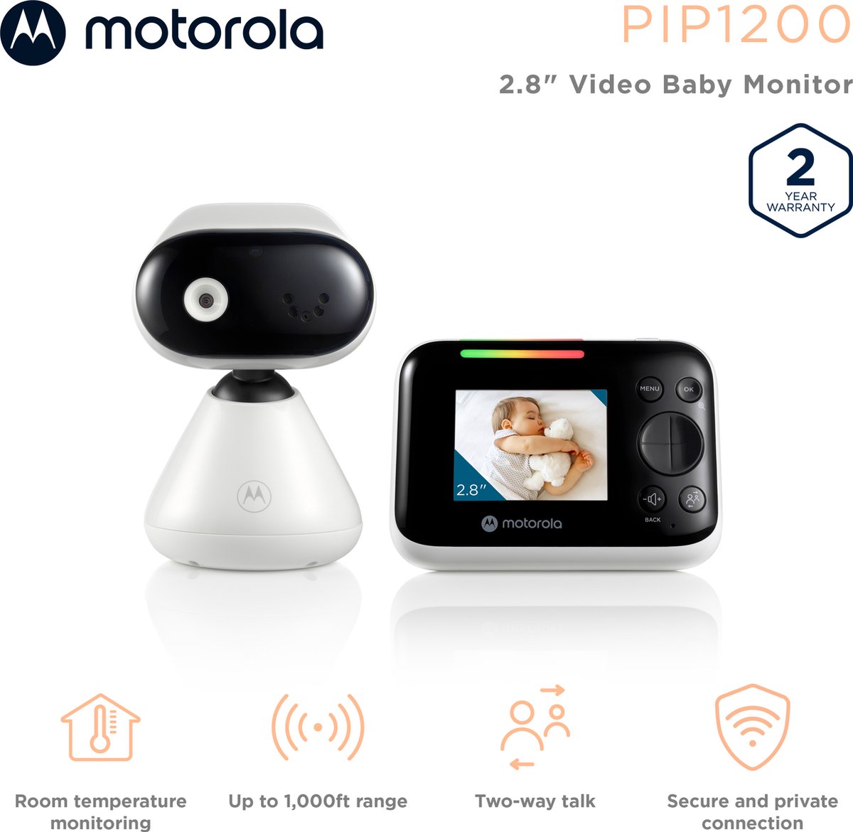 Motorola PIP 1200 Babyfoon - Zwart