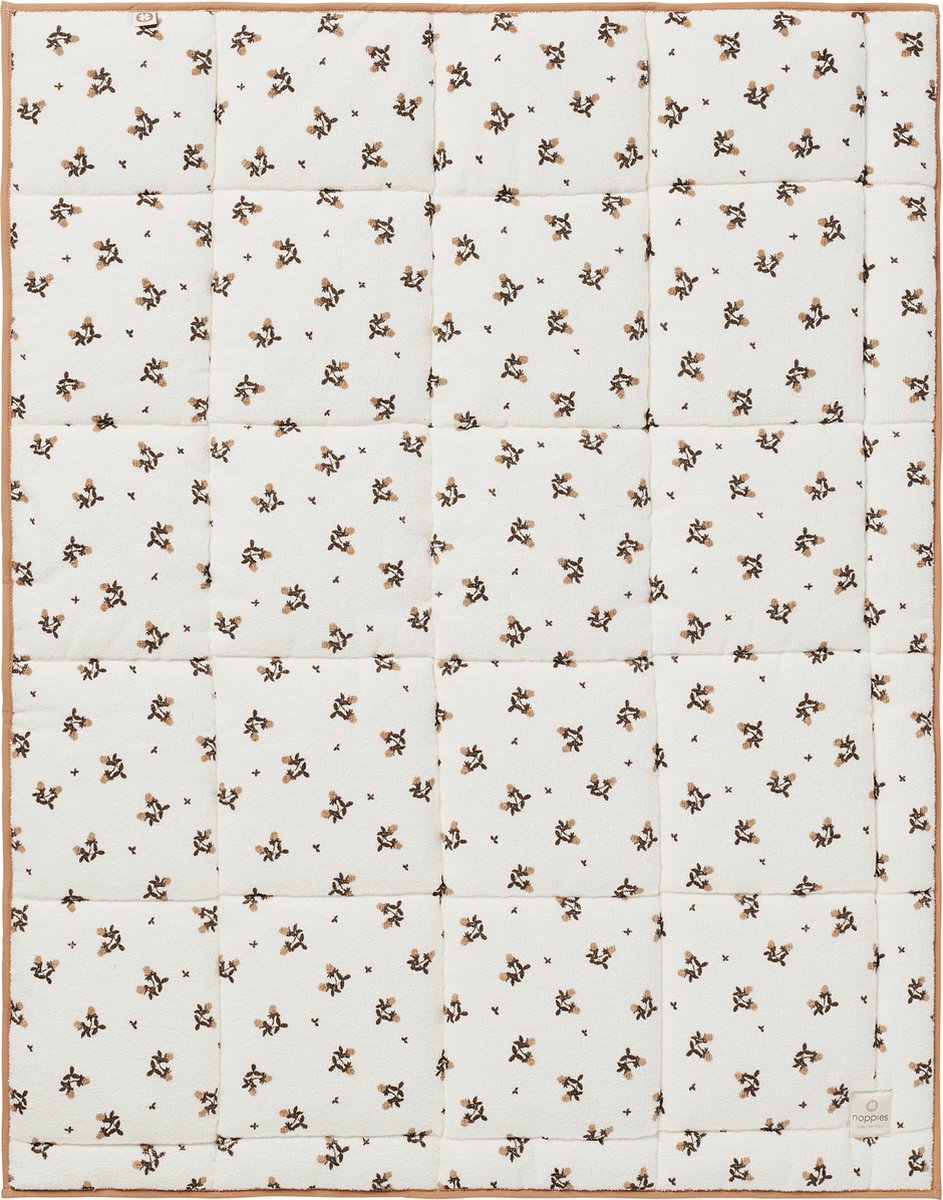 Noppies Blooming Clover Boxkleed Puritan Gray 75 x 95 cm