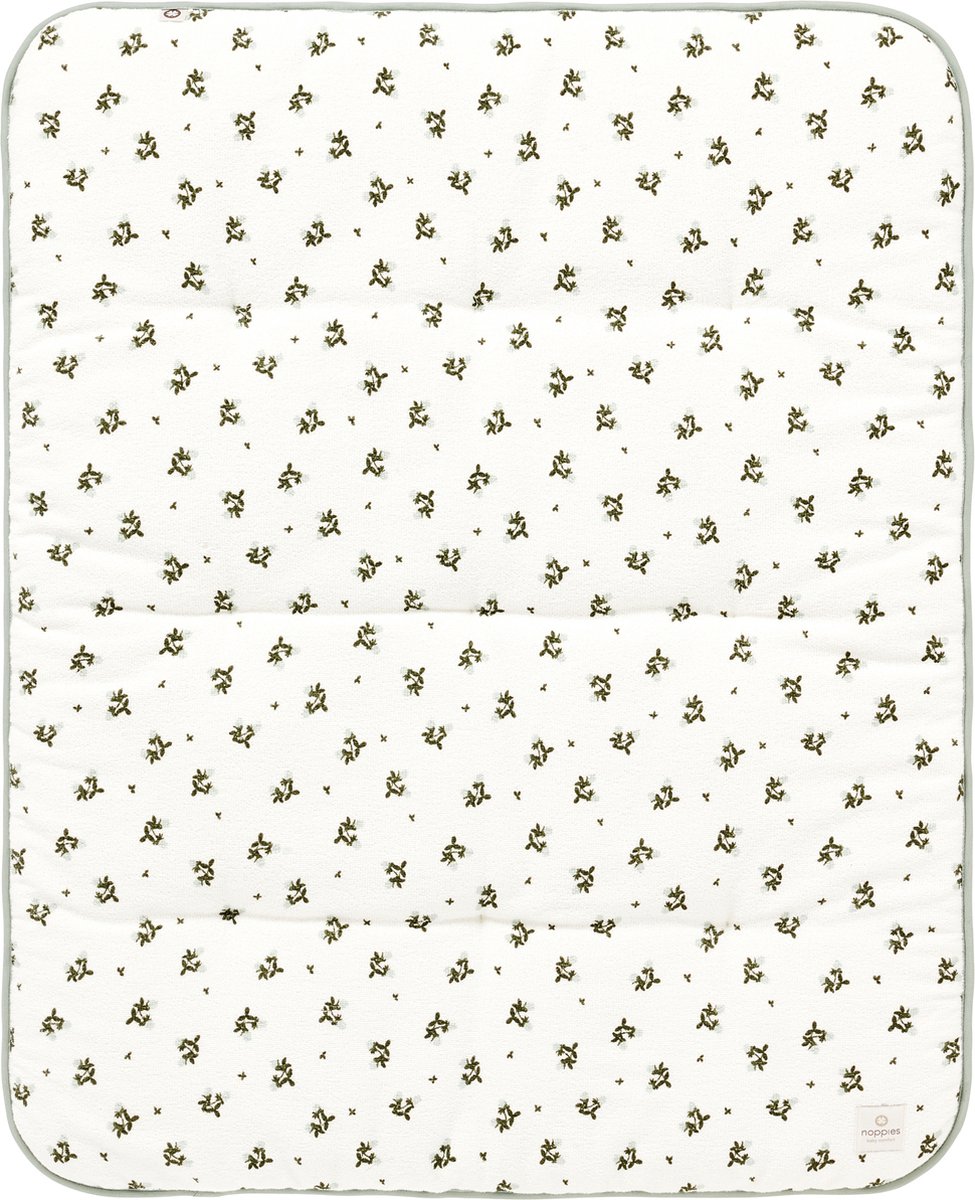 Noppies Blooming Clover Boxkleed Puritan Gray 75 x 95 cm