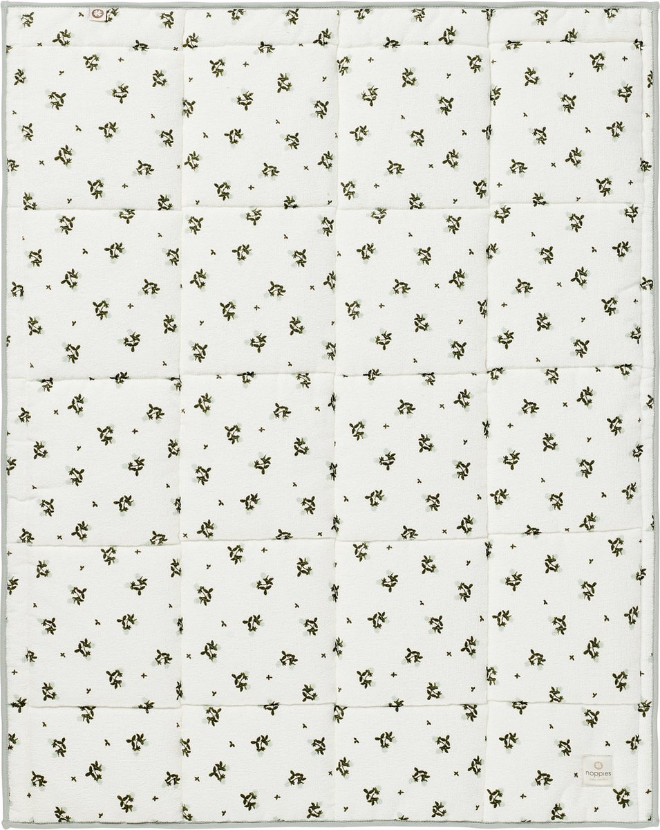 Noppies Blooming Clover Boxkleed Puritan Gray 75 x 95 cm