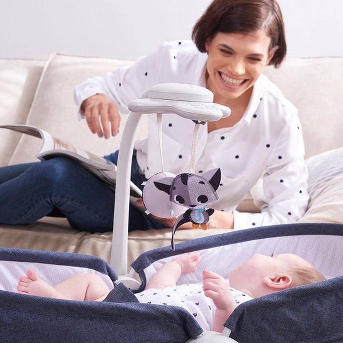 Tiny Love 3-in-1 Rocker Napper Blue Jeans - Blauw