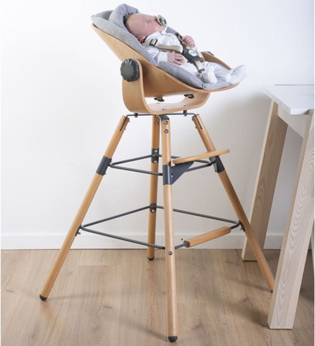 Childhome Evolu Newborn Seat Natural / Antraciet - Bruin