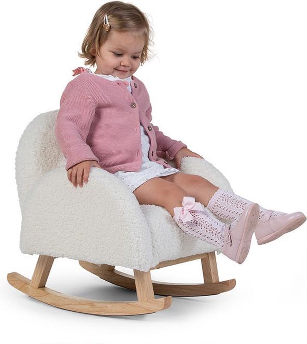 Childhome Teddy Schommelstoel Wit / Naturel