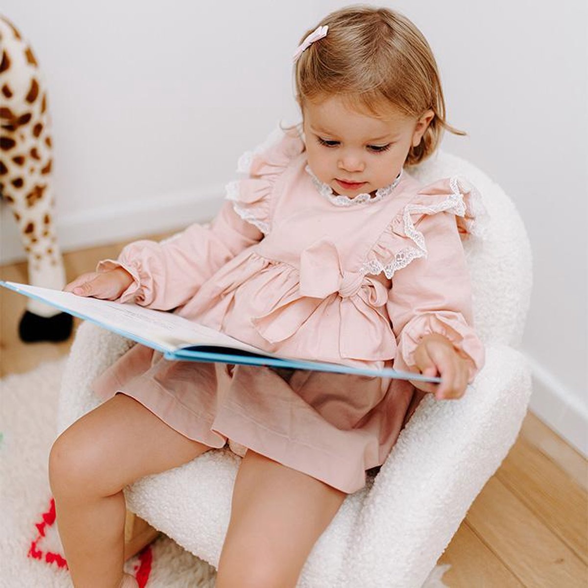 Childhome Teddy Schommelstoel Wit / Naturel