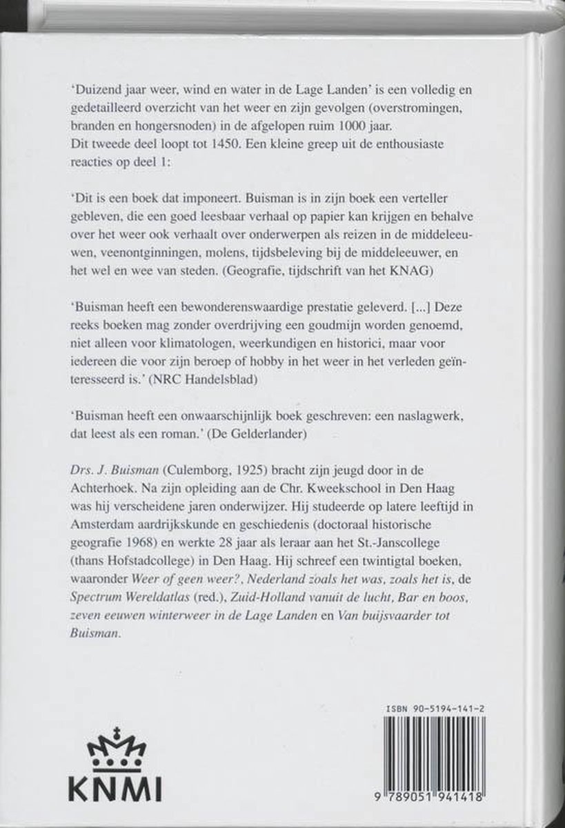 Wijnen, Uitgeverij Van Duizend jaar weer, wind en water in de Lage Landen