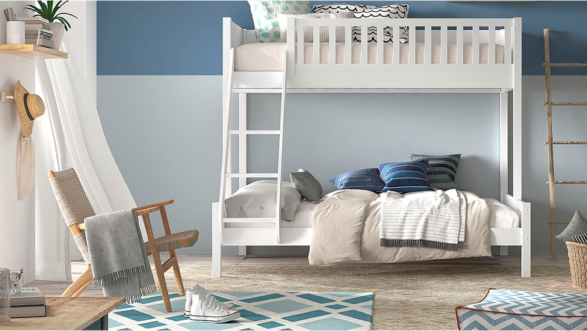 Vipack Scott Familiebed met Slaaplade Wit