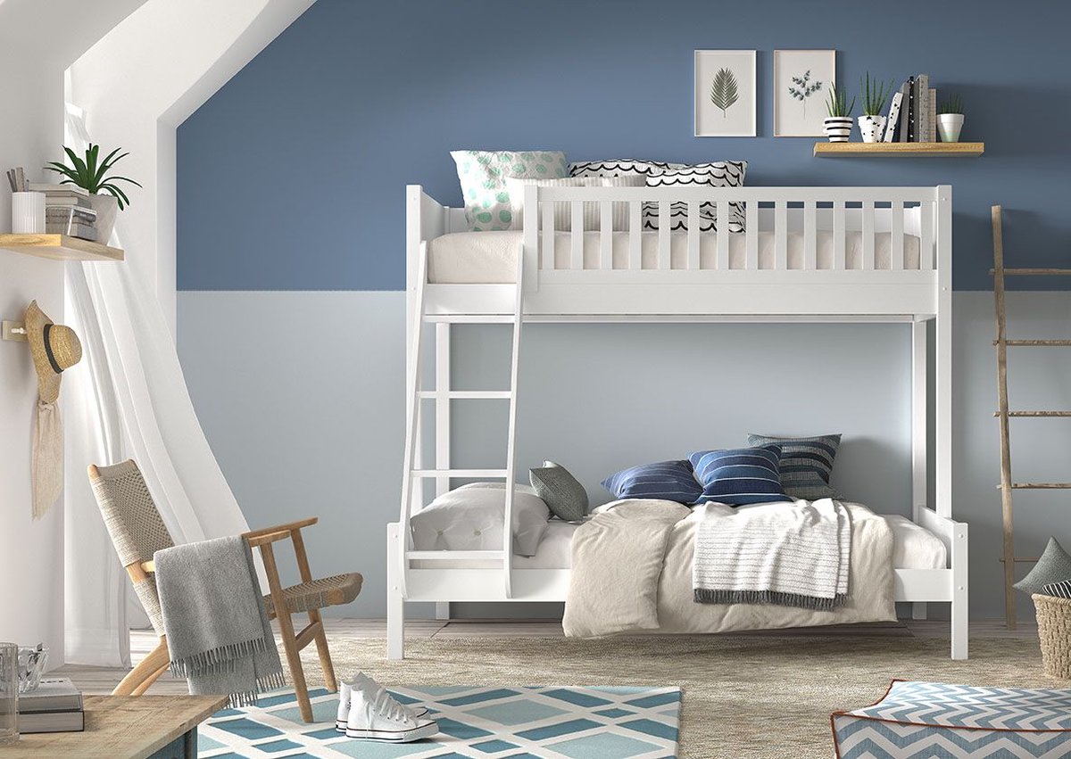 Vipack Scott Familiebed met Slaaplade Wit