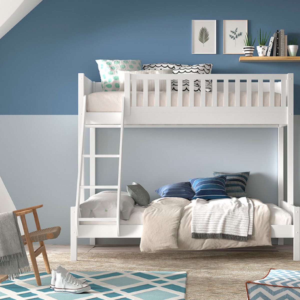 Vipack Scott Familiebed met Slaaplade Wit