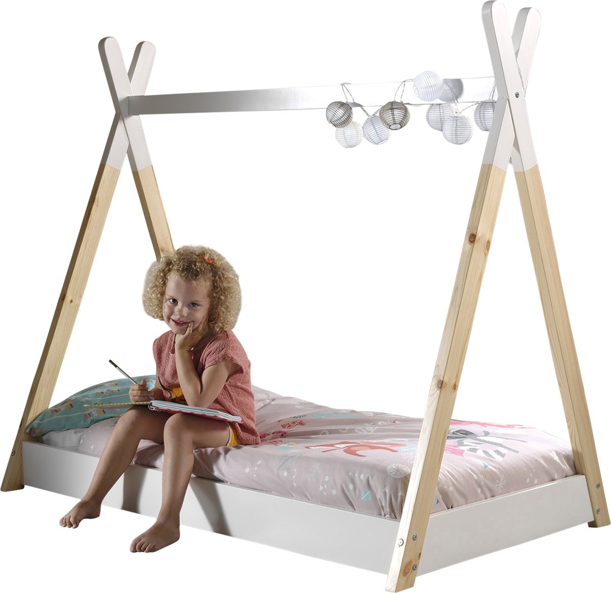 Vipack Tipi Bed 70 x 140 cm Wit