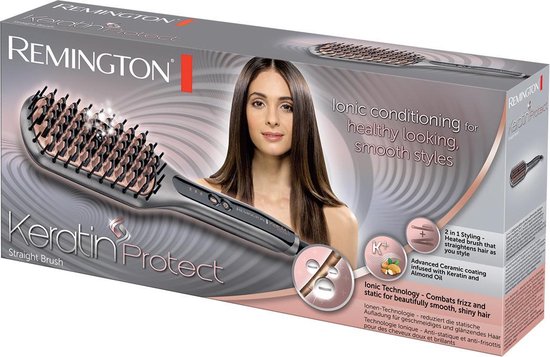 Remington CB7480 Keratin Protect Straight Brush - Grijs