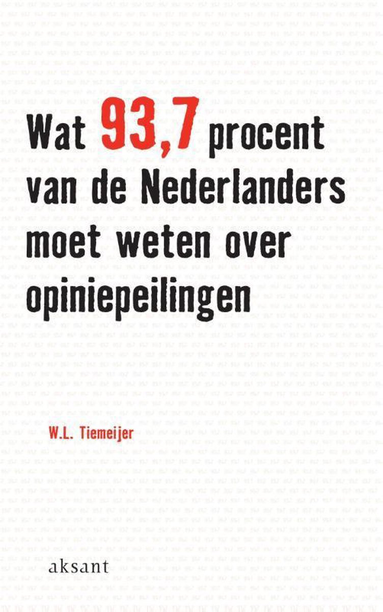 Amsterdam University Press Wat 93.7 procent van de Nederlanders moet weten over opiniepeilingen