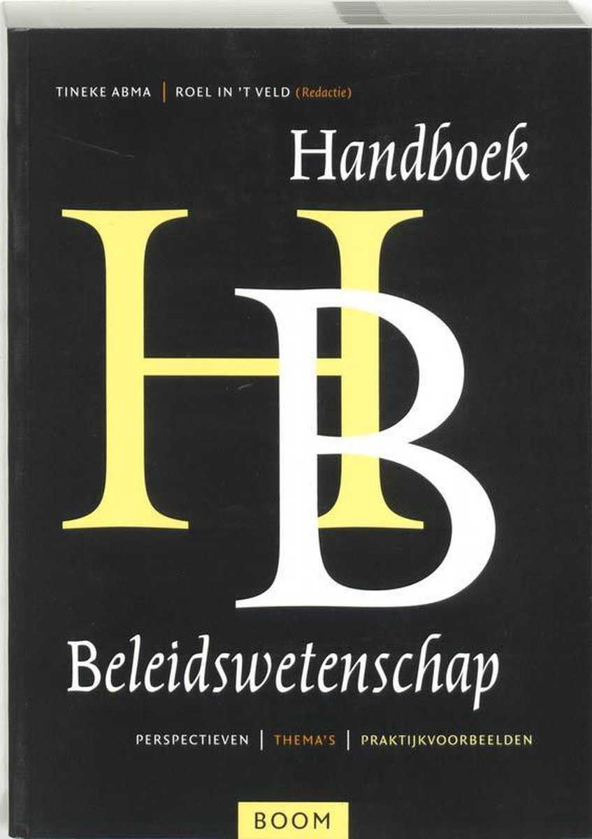 Boom Uitgevers Handboek beleidswetenschap