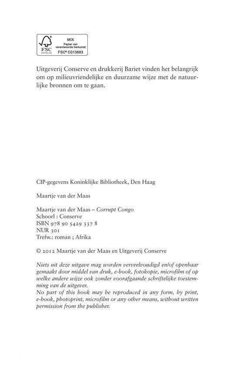 Uitgeverij Conserve Corrupt Congo