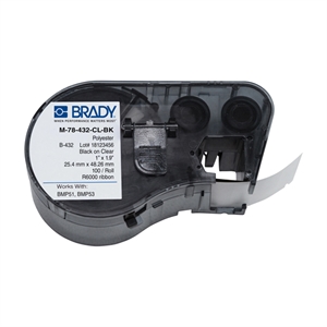 Brady M-78-432-CL-BK polyester labels | 25,4mm x 48,26mm