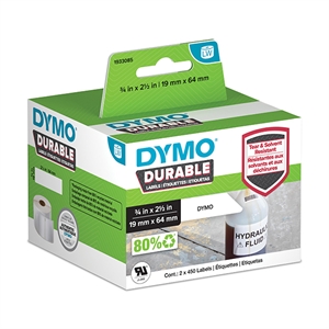 Dymo 1933085 duurzame barcode etiketten 19mm x 64mm (origineel)