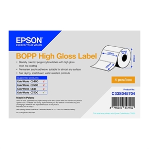 Epson C33S045704 BOPP high gloss label 102mm x 152mm (origineel)