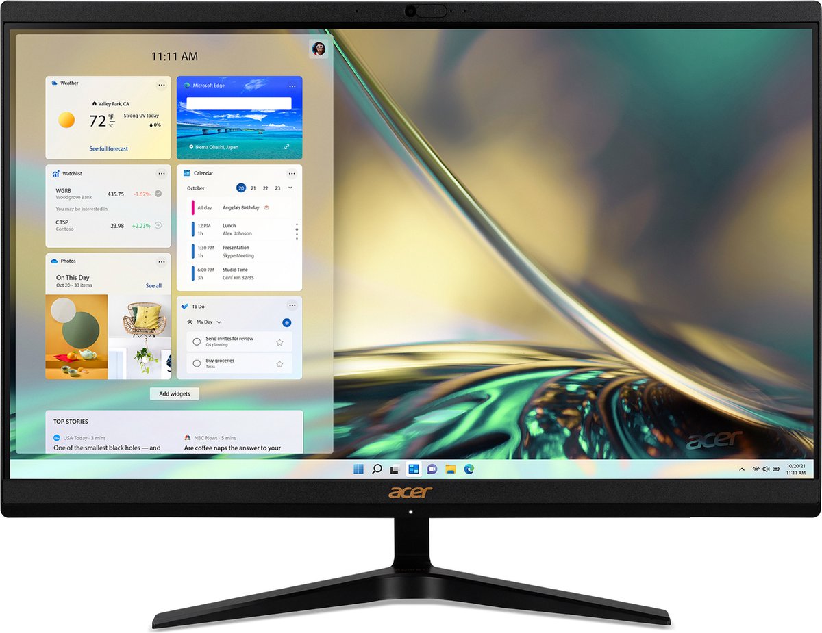 Acer Aspire C24-1700 I5216 NL- QWERTY - 23.8FHD IPS - Zwart